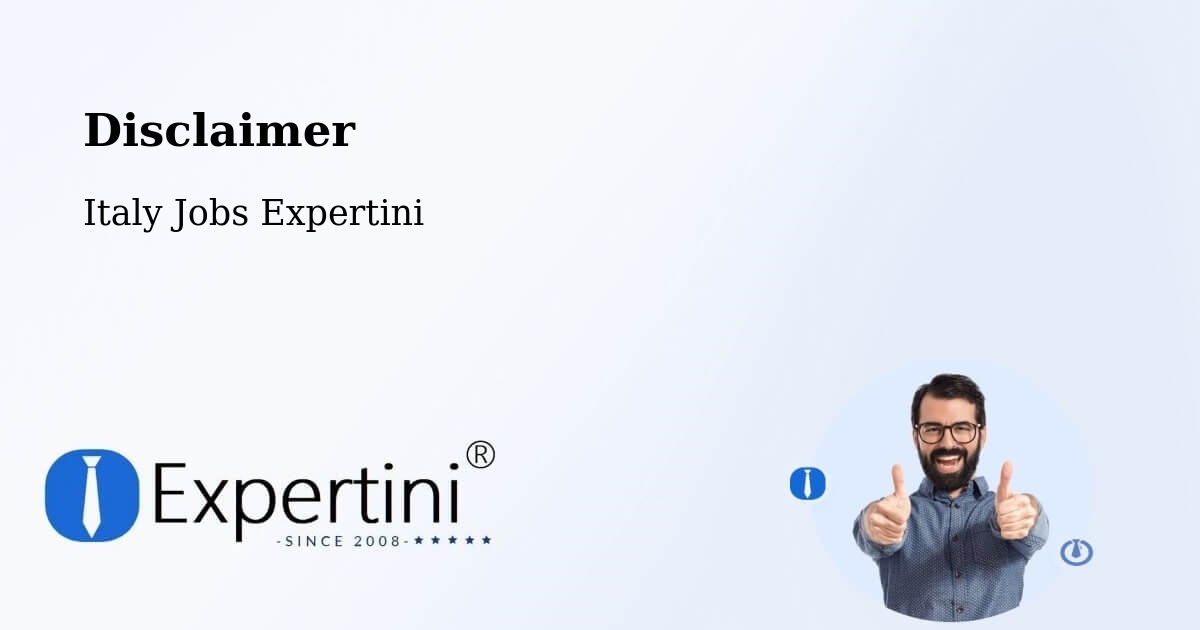 Disclaimer – Laces - Italy Jobs Expertini